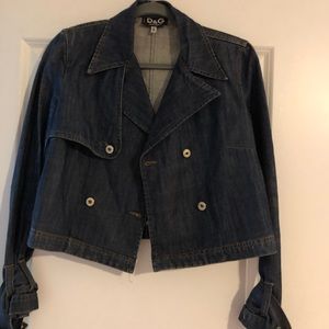 Dolce and Gabbana cropped Jean Jacket.